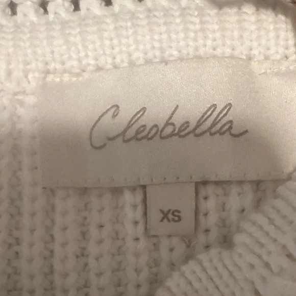 Cleobella Ivory Knit sweater with Puff Sleeves, discount, NWT - Picture 7 of 7